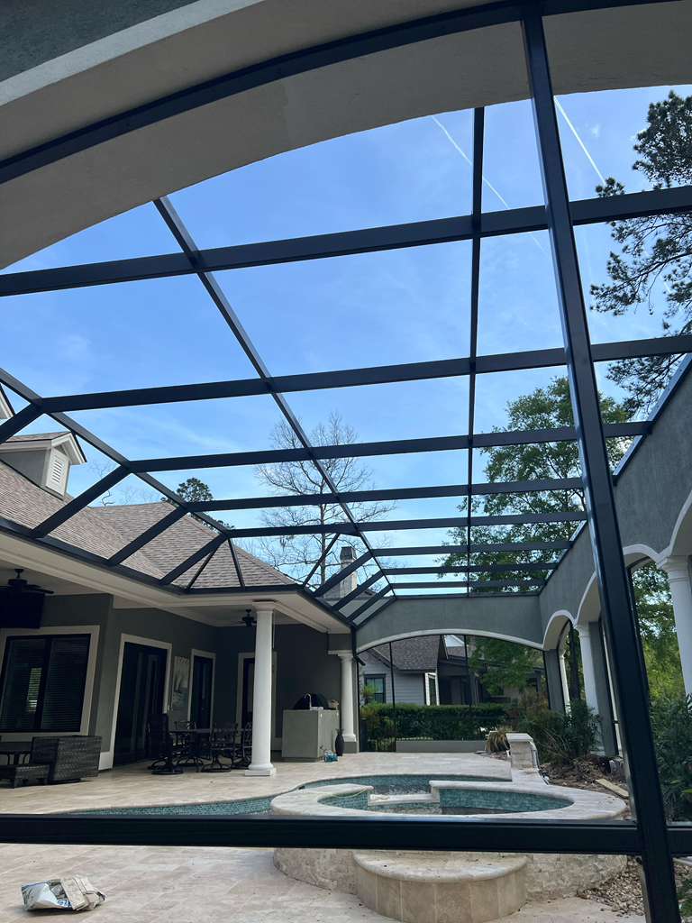 Professional installation of screened porch